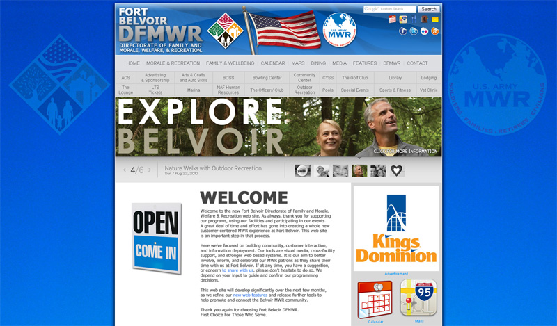 Fort Belvoir DMFWR website grab image